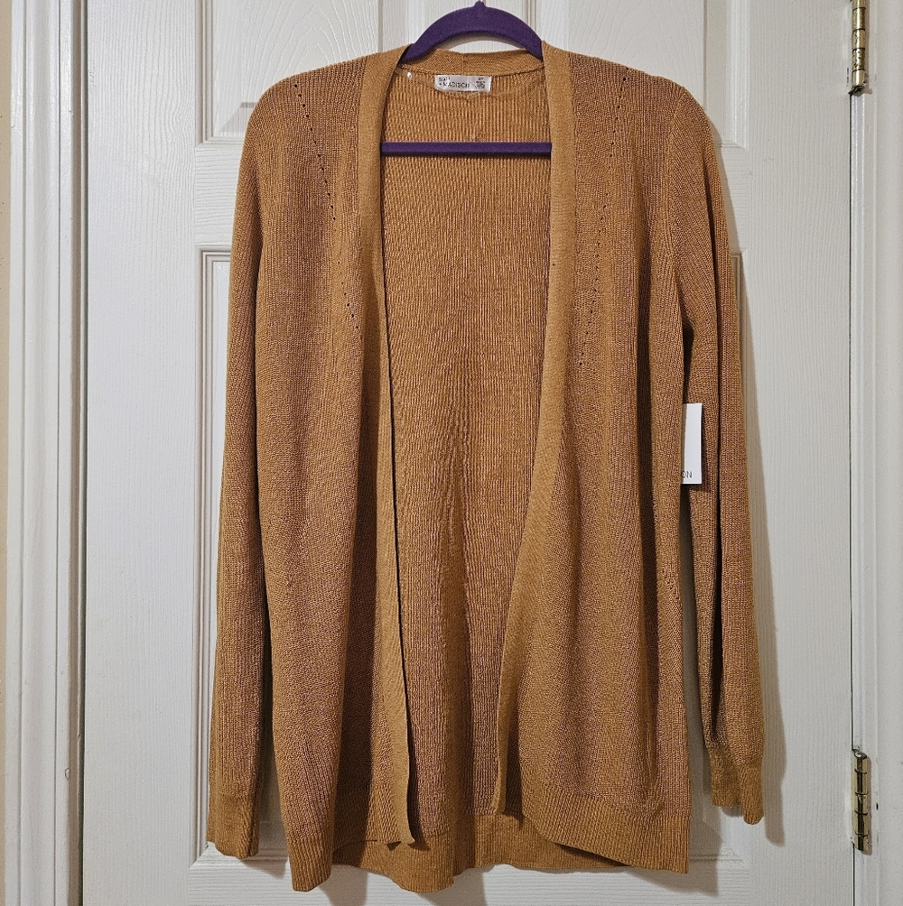 89th & Madison Women's Orange Knit Cardigan